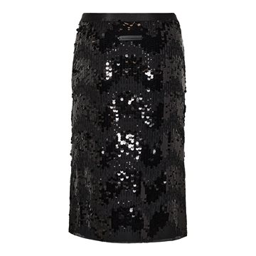 Haute L\' Amitié - Mirror Sequin Pencil Skirt - Black
